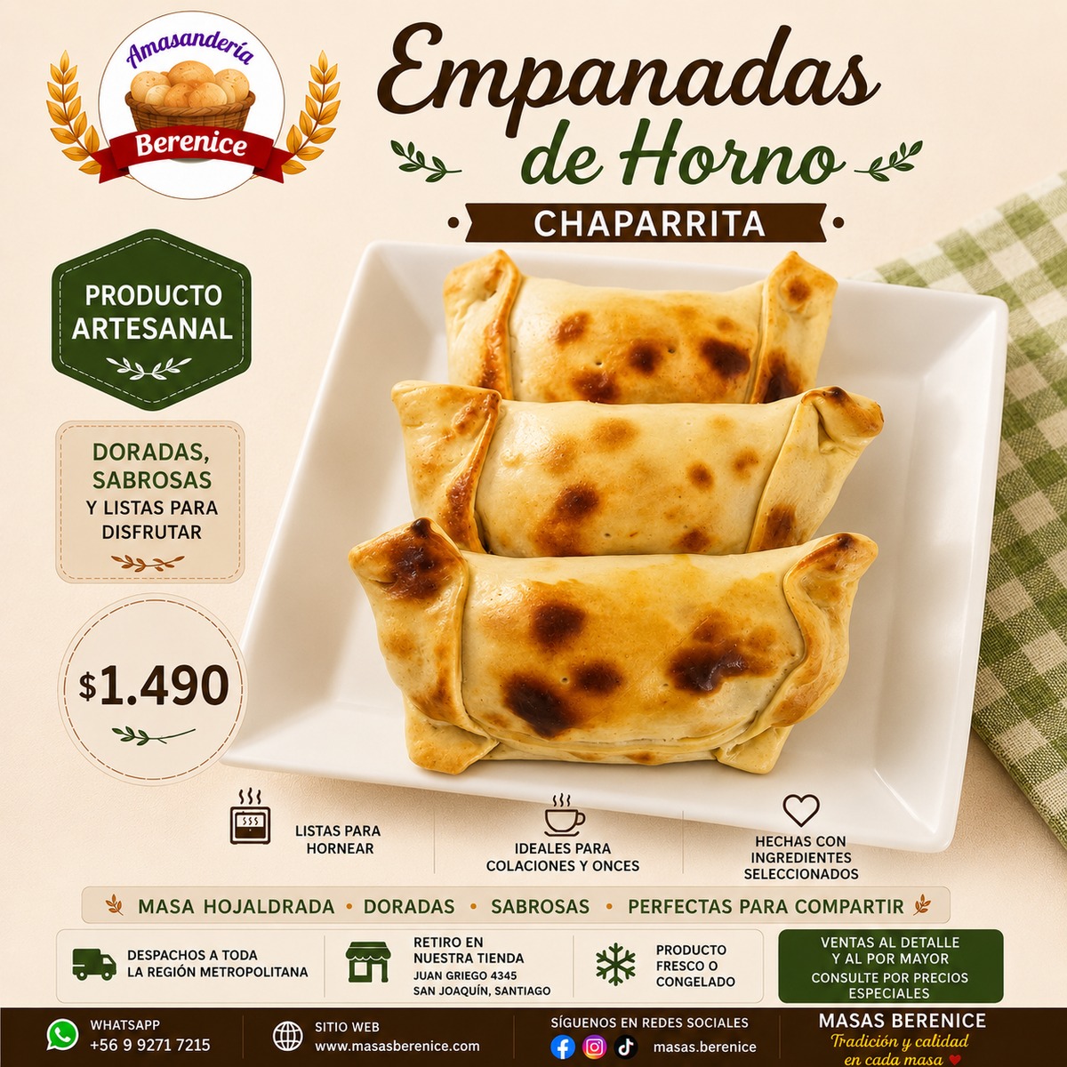 Empanadas de horno pino carne molida