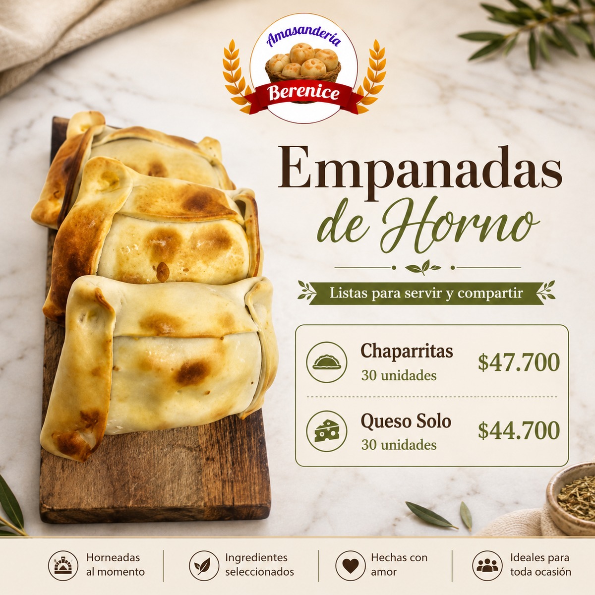 Empanadas de horno rellenos especiales