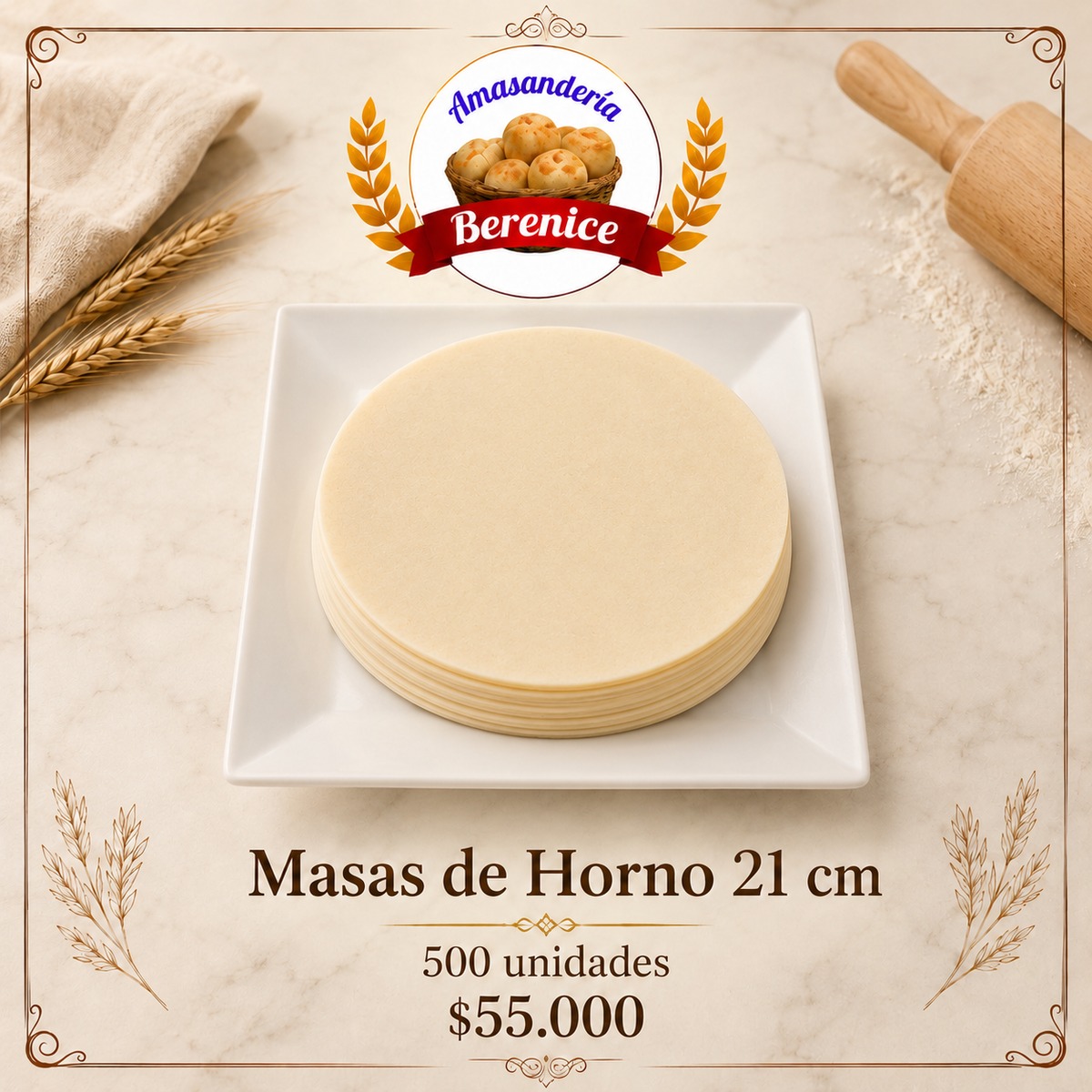 Masas de horno 21 cm