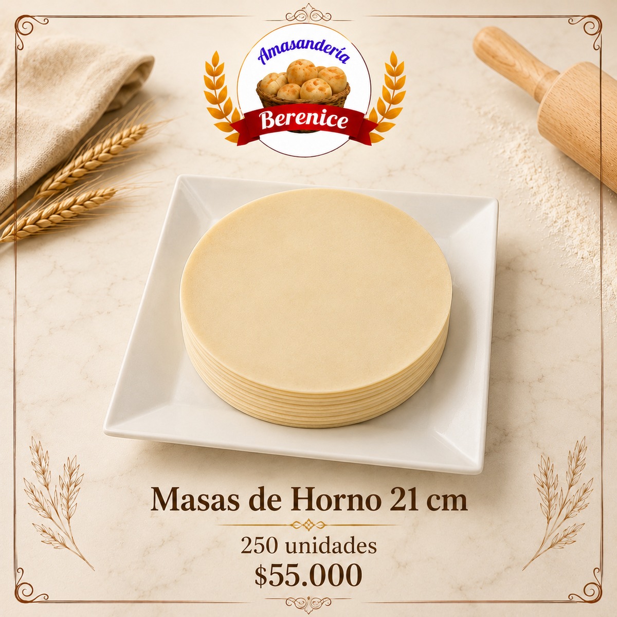 Masas de horno 21 cm