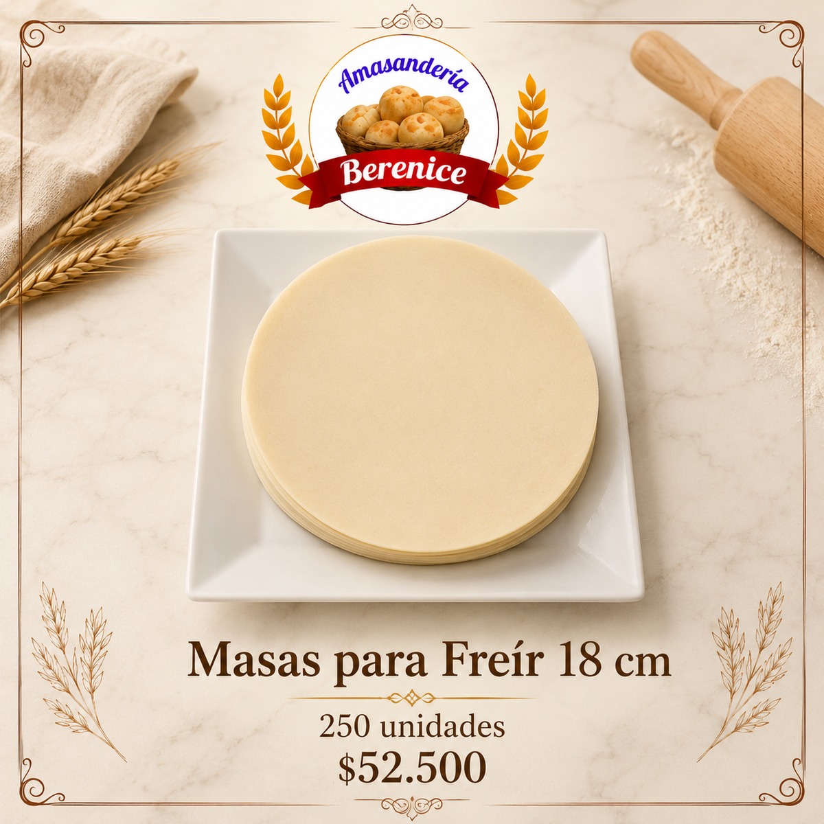 Masas para freir 18 cm