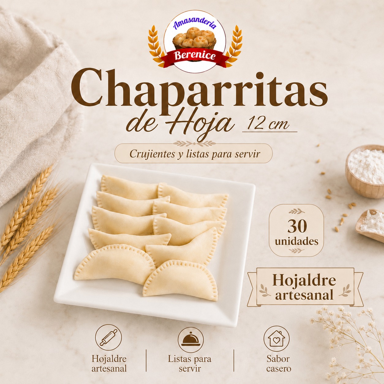 Chaparritas de hoja 12 cm