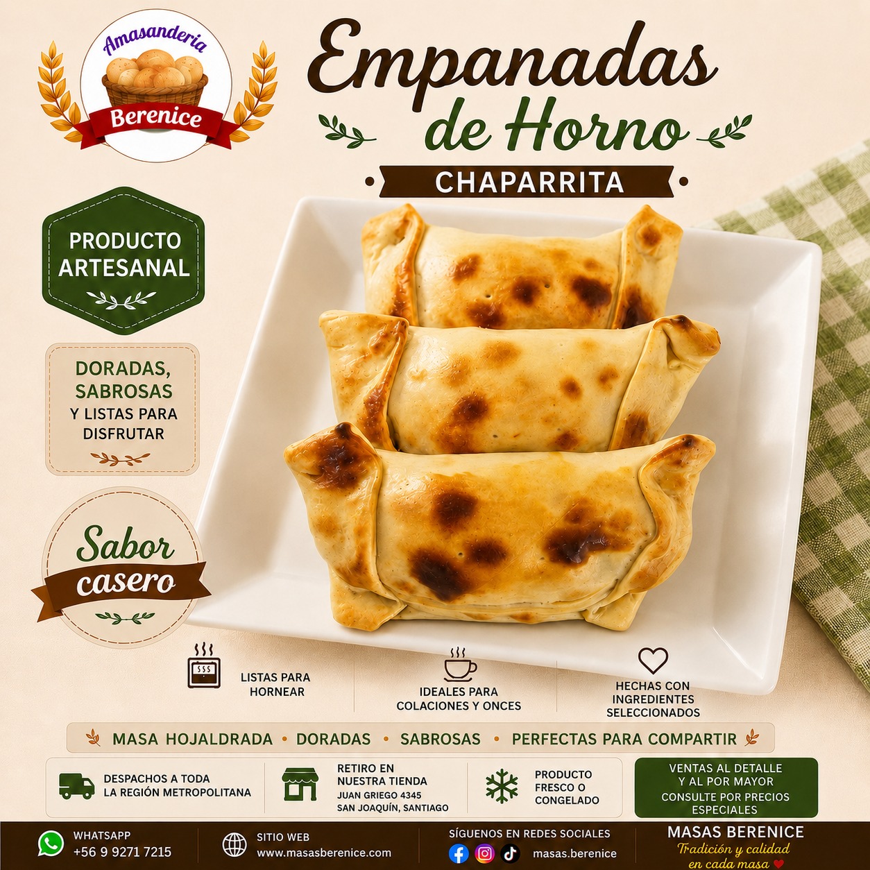 Empanadas de horno pino carne molida