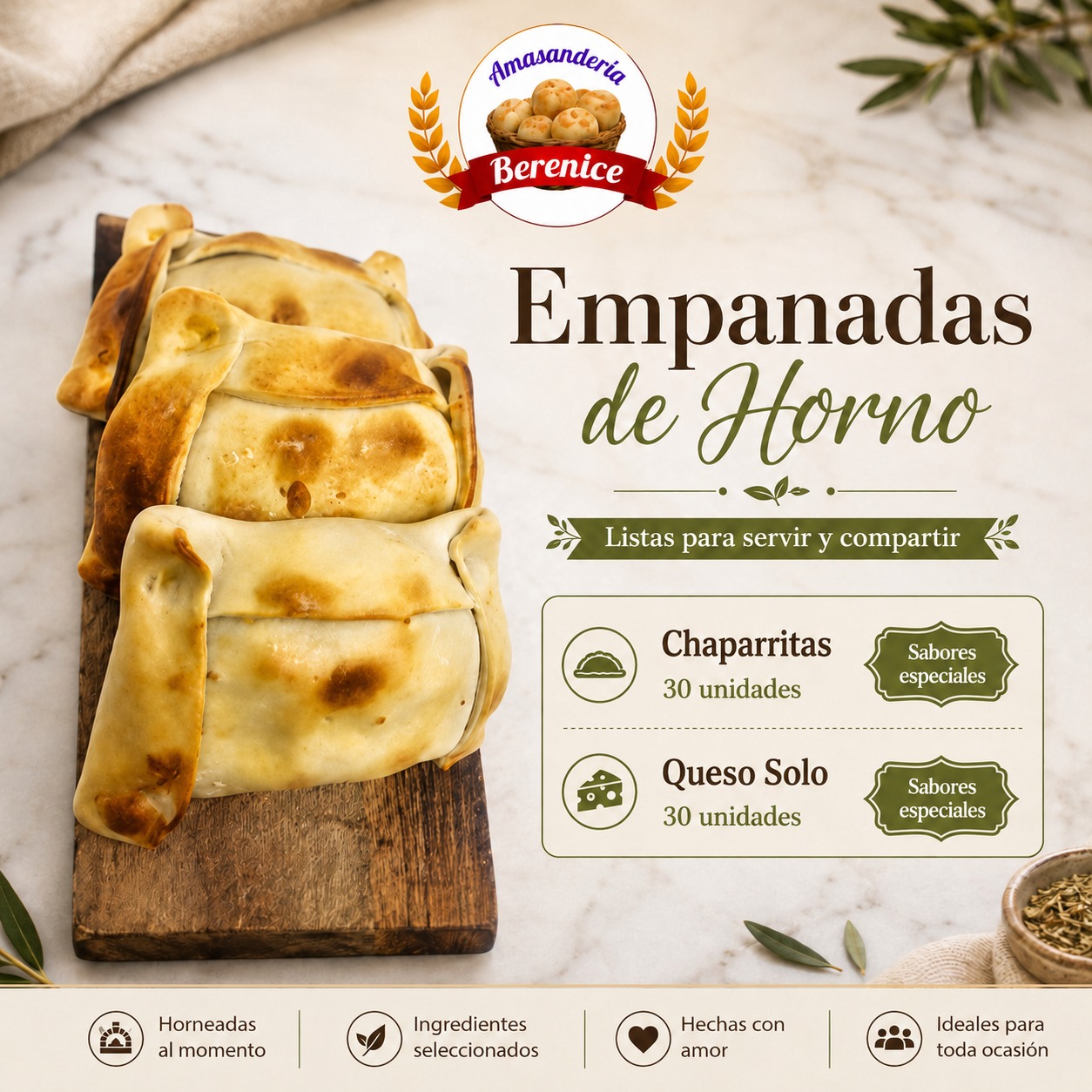 Empanadas de horno rellenos especiales