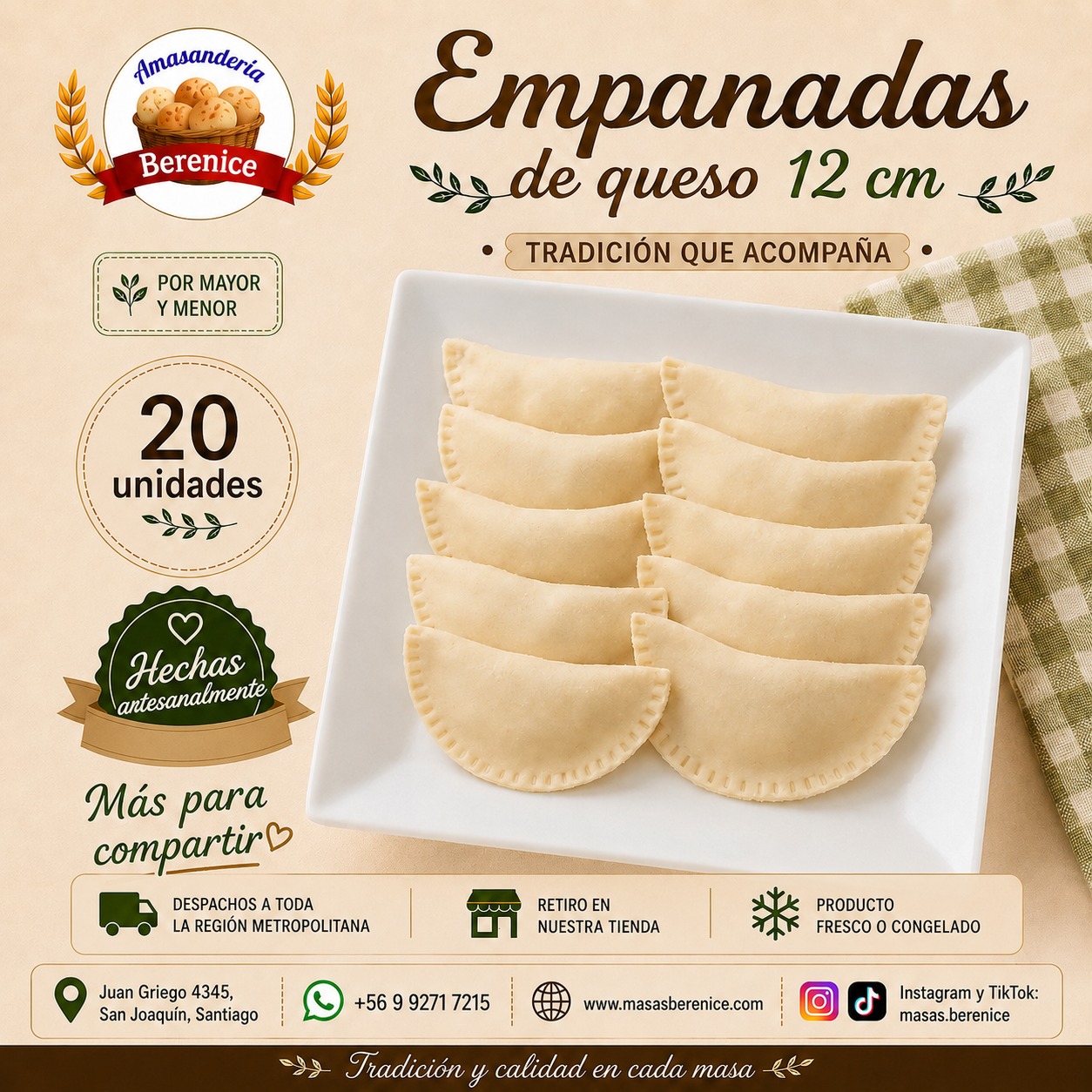 Empanadas de horno queso solo