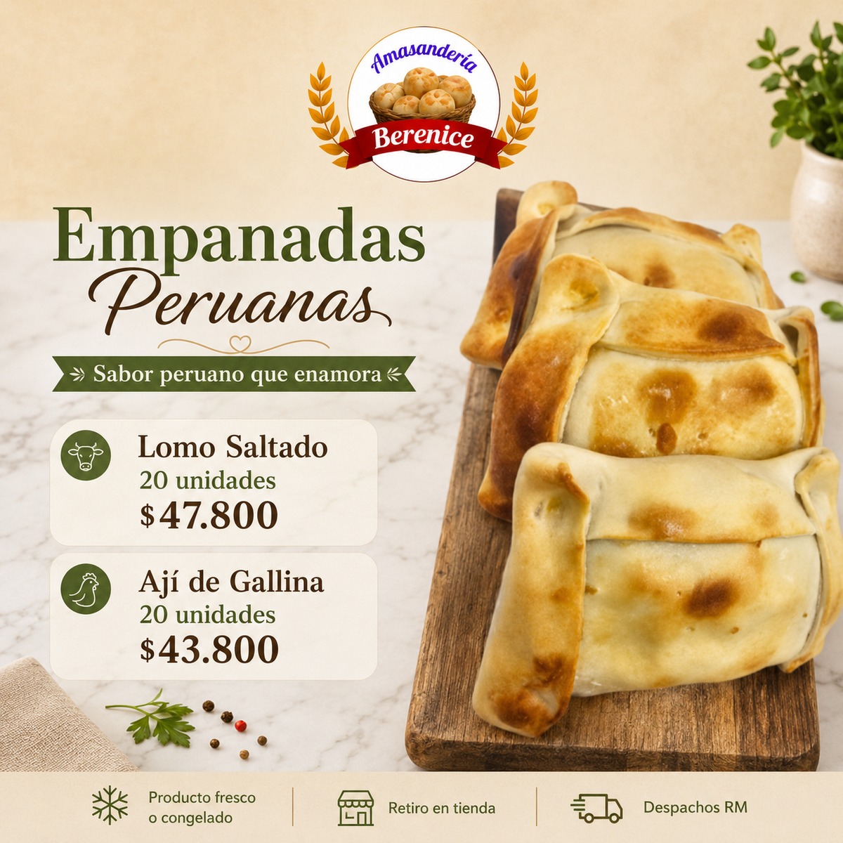 Empanadas peruanas aji de gallina