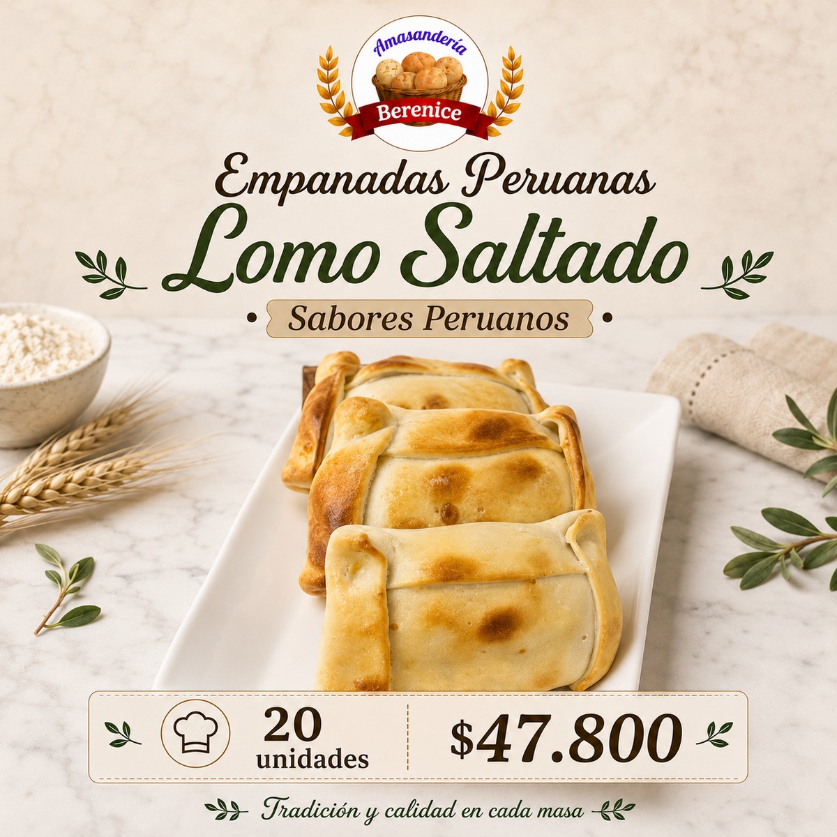 Empanadas peruanas lomo saltado