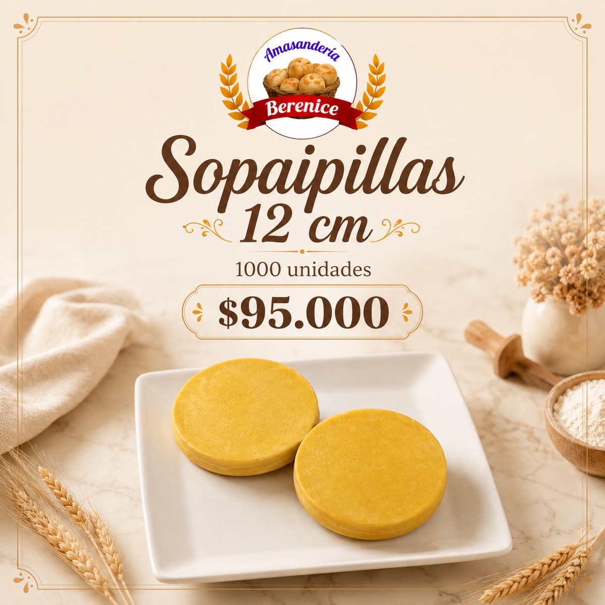 Sopaipillas 12 cm