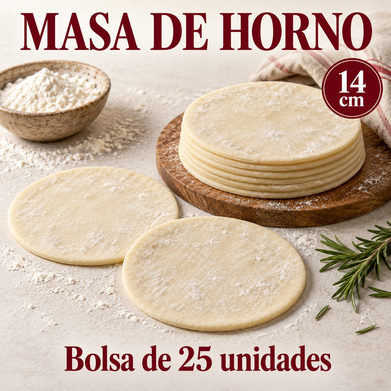 Masas de horno 14 cm