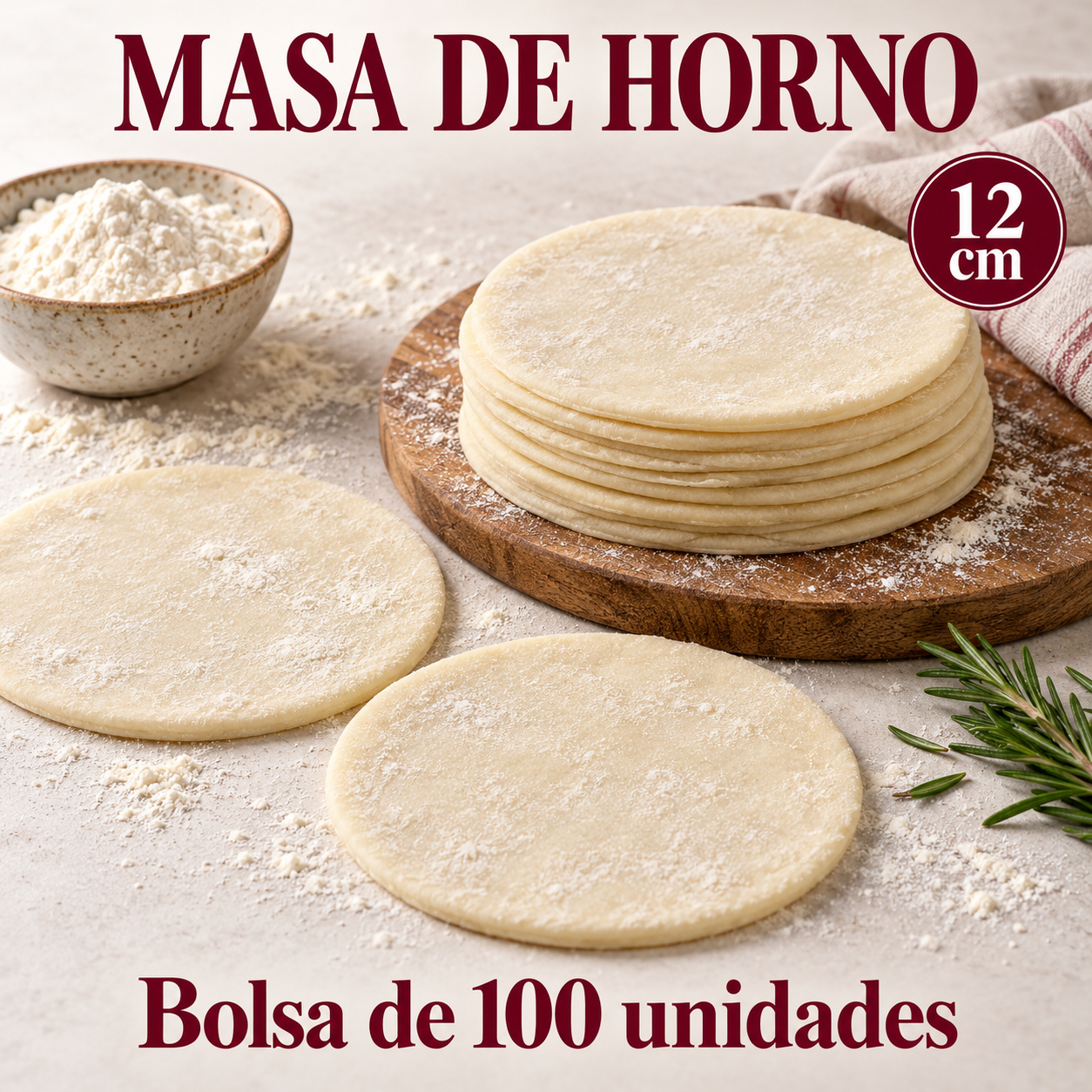Masas de horno 12 cm